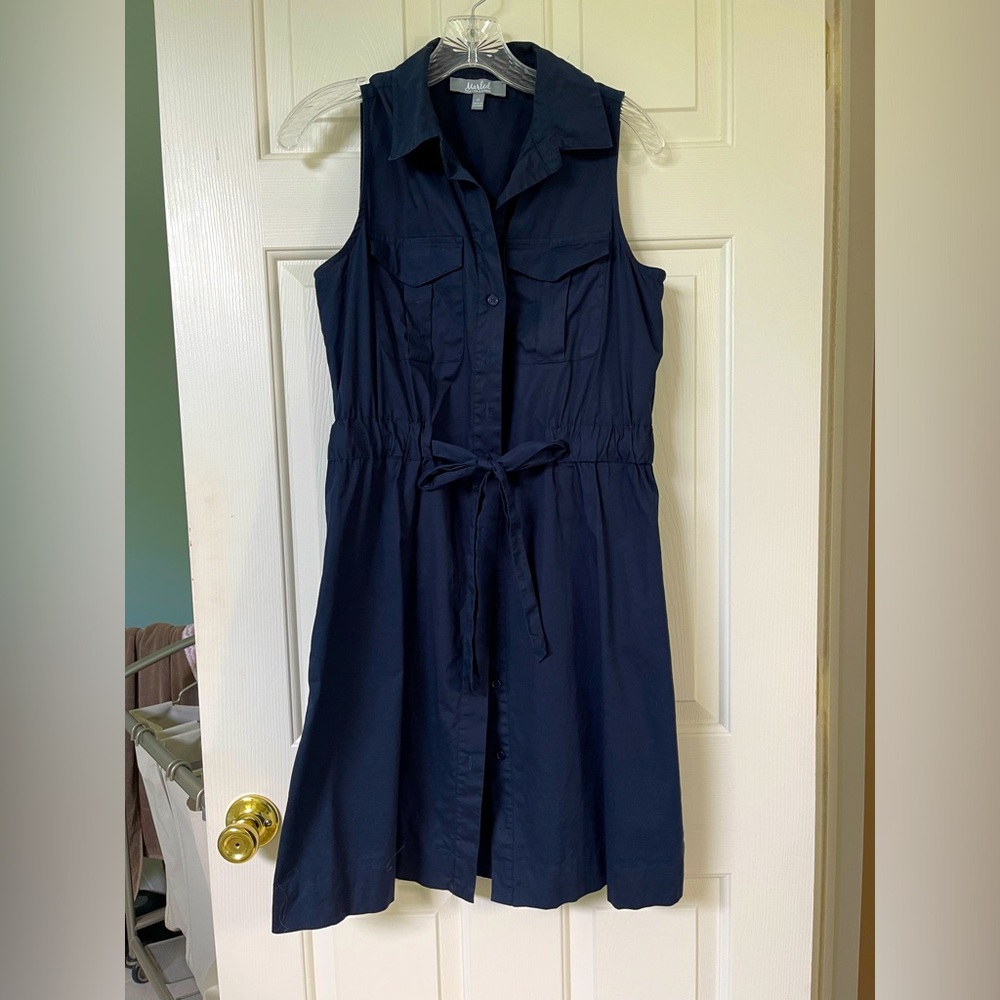 Marled Utility Shirt Dress - M